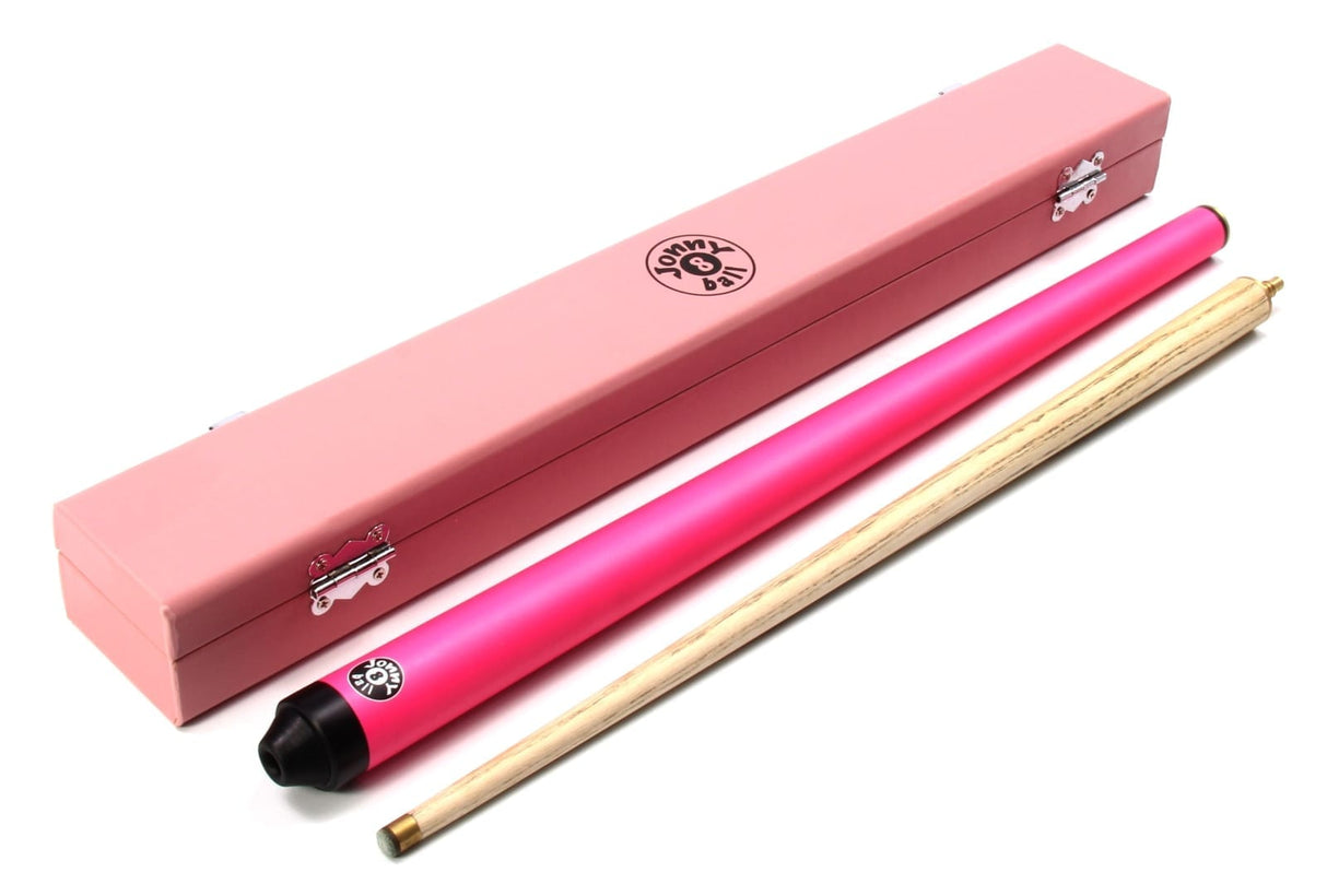 Jonny 8 Ball 36” PINK JET Junior Ash Pool Snooker Cue & MATCHING Hard Case