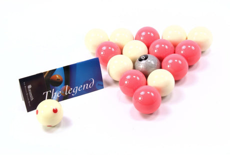 EXCLUSIVE! Aramith SILVER 8 Edition PINK & WHITE Pool Balls - PRO CUP Cue Ball