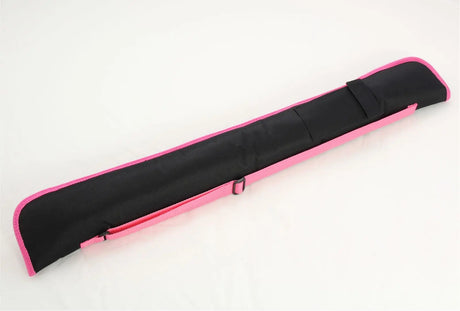 Quality Fur Lined BLACK with PINK Piping 2pc Cue Case for Snooker Pool Cue Cue & Case