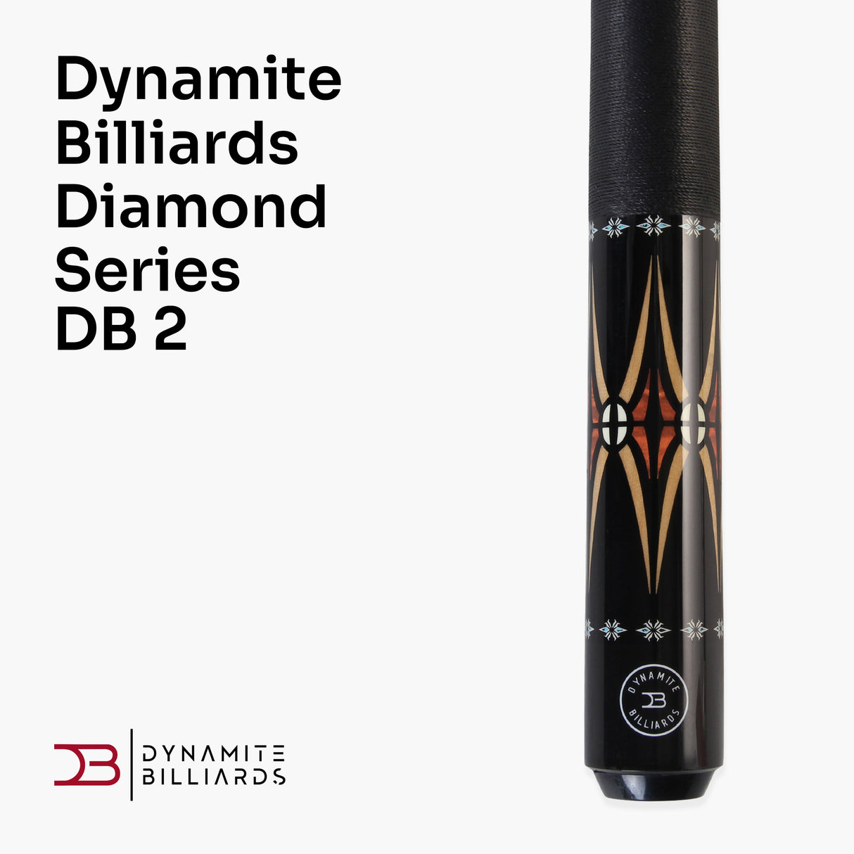 Dynamite Billiards DB2 Nitro Carbon Fiber American Pool Cue – 11.9mm HOW Black Tip – Designed by Darren Appleton