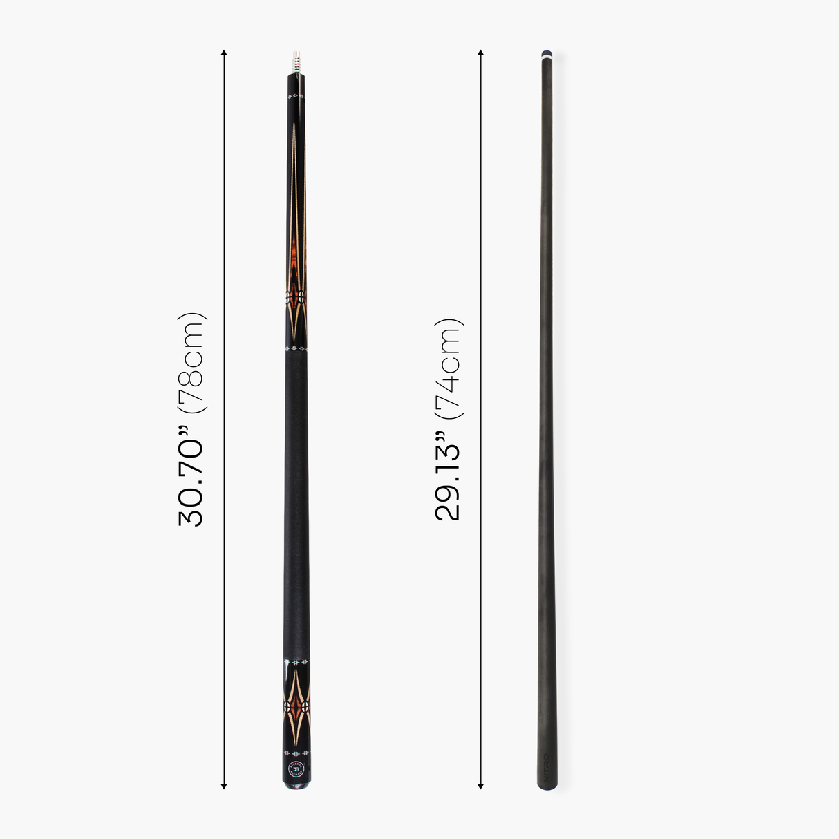 Dynamite Billiards DB2 Nitro Carbon Fiber American Pool Cue – 11.9mm HOW Black Tip – Designed by Darren Appleton