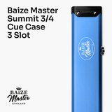Baize Master Summit ¾ 3 Slot Luxury Aluminium Snooker and Pool Cue Case with Chunky Metal Ends – Holds 2 x ¾ Joint Cues