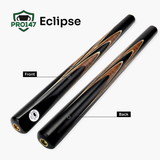PRO147 Saturn Eclipse 3/4 Joint Snooker and Pool Standard Cue and Case Set with 9.5mm Green Layered Tip