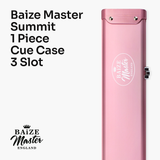 Baize Master Summit One Piece Three Slot Luxury Aluminium Snooker and Pool Cue Case with Chunky Metal Ends – Holds 3 x One Piece Cues