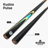 Kudos Pulse 57 Inch 2 Piece Heavy Weight Snooker and Pool Cue with 9.5mm Tip