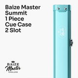 Baize Master Summit One Piece Two Slot Luxury Aluminium Snooker and Pool Cue Case with Chunky Metal Ends – Holds 2 x One Piece Cues