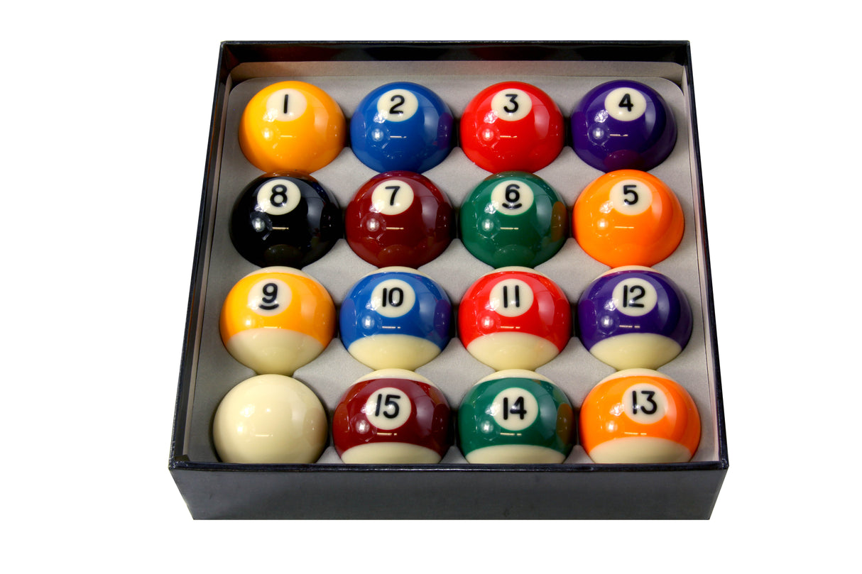 PREMIUM GRADE 2" Inch (50.8mm) Spots and Stripes English Pool Balls + 1 7/8 Inch Cue Ball - Perfect for Home Tables and Coin-operated Tables