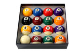PREMIUM GRADE 2" Inch (50.8mm) Spots and Stripes English Pool Balls + 1 7/8 Inch Cue Ball - Perfect for Home Tables and Coin-operated Tables