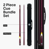Jonny 8 Ball Inferno 2 Piece Graphite Fiberglass Cue and Case Set 9.5mm Green Layered Tip