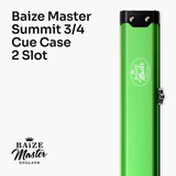Baize Master Summit ¾ 2 Slot Luxury Aluminium Snooker and Pool Cue Case with Chunky Metal Ends – Holds 1 x ¾ Joint Cue + Extensions