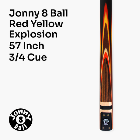 Jonny 8 Ball 57 Inch Traditional ¾ Jointed Ash Snooker Pool Cue 9mm tip + Mini Butt Jonny 8 Ball