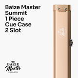 Baize Master Summit One Piece Two Slot Luxury Aluminium Snooker and Pool Cue Case with Chunky Metal Ends – Holds 2 x One Piece Cues