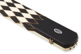 Baize Master 1 Piece DIAMONDS Luxury Round Ends Snooker Pool Cue Case with Studs - Holds 3 Cues
