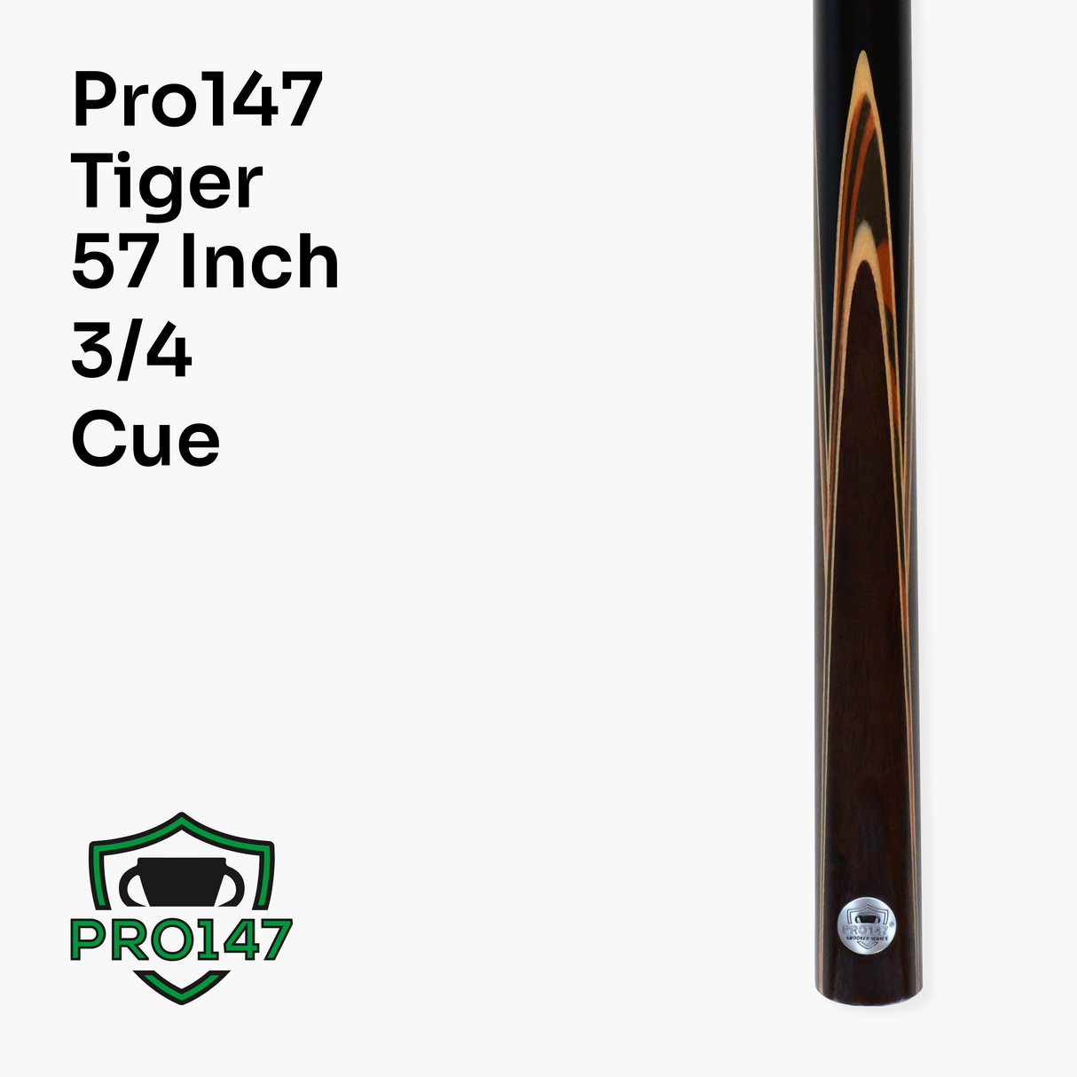 Pro147 CLASSIC 3/4 Jointed Snooker Pool Cue and Case Set 9.5mm Tip