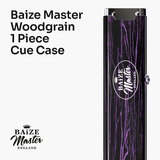 Baize Master Woodgrain 1 Piece 3 Slot Aluminium Snooker and Pool Cue Case - Holds 2 Cues + Extensions