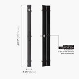 PRO147 3/4 Deluxe Black Snooker and Pool Case with Plastic Ends – Holds 1 x ¾ Joint Cue + Extensions PRO147