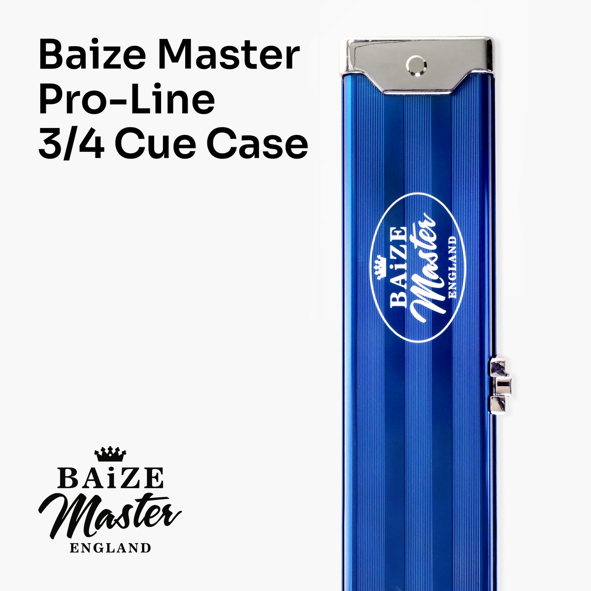 Baize Master Pro Line 3/4 2 Slot Luxury Aluminium Snooker and Pool Cue Case - Holds 1 Cue