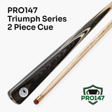 PRO147 TRIUMPH 2 Piece Premium Ash Snooker and Pool Cue and Case Set with 9.5mm Professional Layered Tip