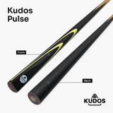 Kudos Junior Pulse 48 Inch 2 Piece Kids Snooker and Pool Cue with 9.5mm Tip