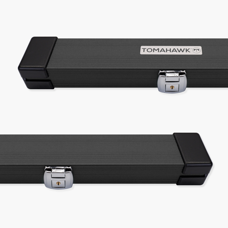Tomahawk Eco 3/4 Aluminium Lockable Snooker and Pool Cue Case – Holds One 3/4 Joint Cue + Extensions Tomahawk