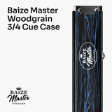 Baize Master Woodgrain 3/4 3 Slot Aluminium Snooker and Pool Cue Case - Holds 2 Cues + Extensions