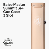 Baize Master Summit ¾ 3 Slot Luxury Aluminium Snooker and Pool Cue Case with Chunky Metal Ends – Holds 2 x ¾ Joint Cues