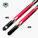 PRO147 Lancet 3/4 Joint Snooker and Pool Cue with 9.5mm Green Layered Tip