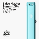 Baize Master Summit ¾ 2 Slot Luxury Aluminium Snooker and Pool Cue Case with Chunky Metal Ends – Holds 1 x ¾ Joint Cue + Extensions
