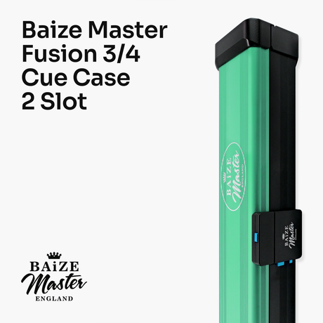 Baize Master Fusion ¾ 2 Slot Luxury Aluminium Snooker and Pool Cue Case with Trigger™ Lock – Holds 1 x ¾ Joint Cue + Extensions Baize Master