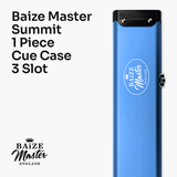 Baize Master Summit One Piece Three Slot Luxury Aluminium Snooker and Pool Cue Case with Chunky Metal Ends – Holds 3 x One Piece Cues