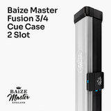 Baize Master Fusion ¾ 2 Slot Luxury Aluminium Snooker and Pool Cue Case with Trigger™ Lock – Holds 1 x ¾ Joint Cue + Extensions Baize Master