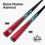 Baize Master Admiral 1 Piece Snooker and Pool Cue with 9.5mm Blue Pressed Tip
