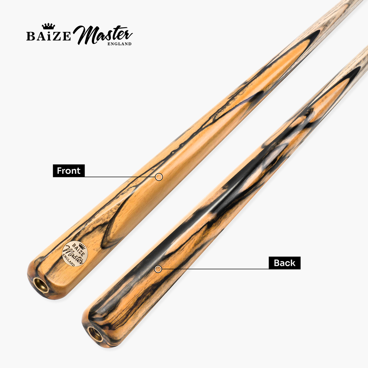 Baize Master Platinum Exotic Series Golden Concord One Piece Luxury English Pool Cue with 8.5mm Blue Pressed Tip