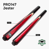 PRO147 Jester 57 Inch 3/4 Joint Hand Spliced Snooker and Pool Cue with 9.3mm Pro Tip PRO147