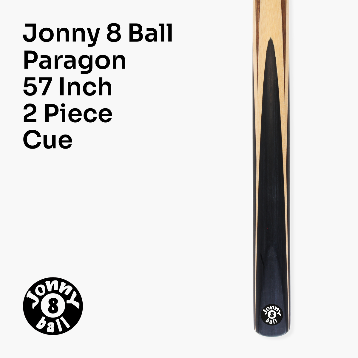 Jonny 8 Ball 57 Enfer Blanc 2 Section Graphite Snooker Billard – 9mm Pointe