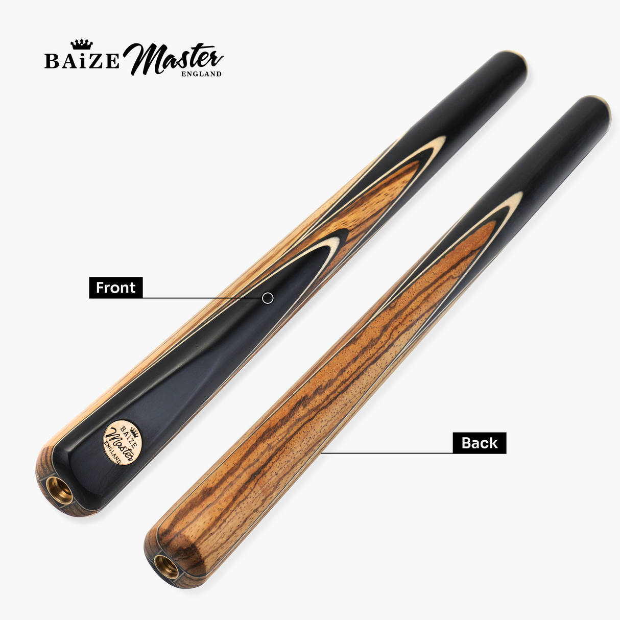 Baize Master Earthen Marksman ¾ Joint English Pool Cue with 8.5mm Baize Master Pro Impact Hybrid Tip
