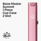 Baize Master Summit One Piece Two Slot Luxury Aluminium Snooker and Pool Cue Case with Chunky Metal Ends – Holds 2 x One Piece Cues