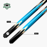 PRO147 Lancet 3/4 Joint Snooker and Pool Cue with 9.5mm Green Layered Tip