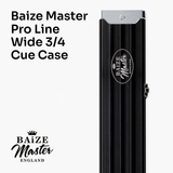 Baize Master Pro Line Wide 3/4 3 Slot Luxury Aluminium Snooker and Pool Cue Case - Holds 2 Cues