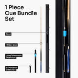PRO147 Jester 1 Piece Snooker and Pool Cue and Case Set with 9.3mm Pro Tip