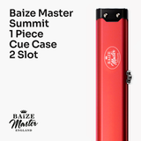 Baize Master Summit One Piece Two Slot Luxury Aluminium Snooker and Pool Cue Case with Chunky Metal Ends – Holds 2 x One Piece Cues