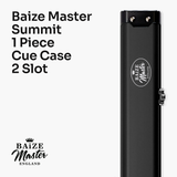 Baize Master Summit One Piece Two Slot Luxury Aluminium Snooker and Pool Cue Case with Chunky Metal Ends – Holds 2 x One Piece Cues