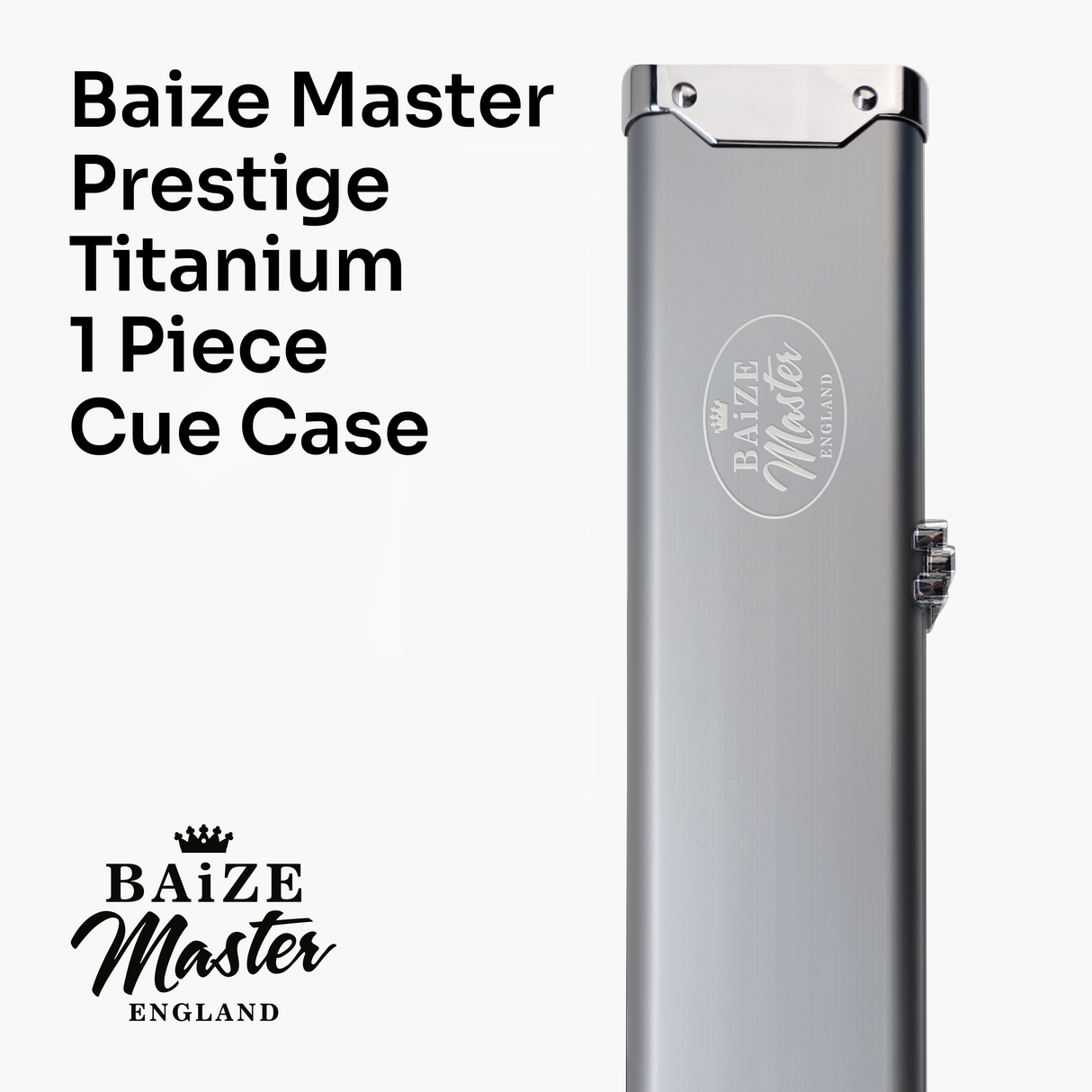 Baize Master Prestige One Piece Luxury Snooker Pool Cue Case - Holds 3 Cues