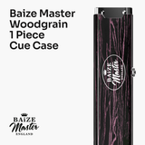 Baize Master Woodgrain 1 Piece 3 Slot Aluminium Snooker and Pool Cue Case - Holds 2 Cues + Extensions