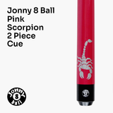 Jonny 8 Ball SCORPION 57 Inch 2 Piece Ash Snooker Pool Cue 9mm Tip