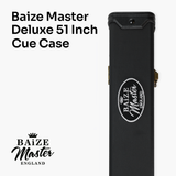 Baize Master Plain Black Deluxe Snooker and Pool Cue Case for 51 Inch Cues – Holds Two 1 Piece 51 Inch Cues
