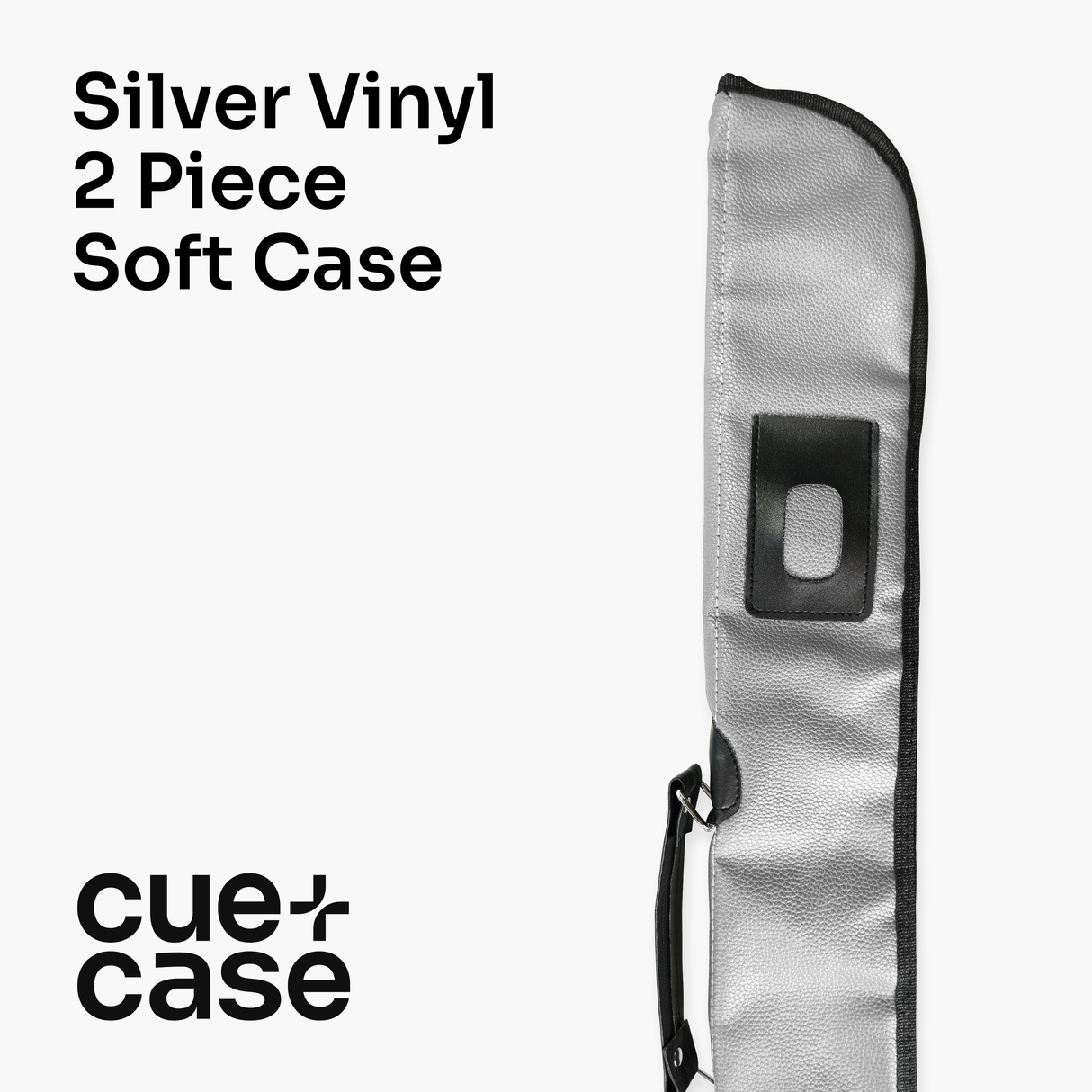 Quality Thick Padded Silver Vinyl 2pc Soft Cue Case Cue & Case