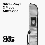 Quality Thick Padded Silver Vinyl 2pc Soft Cue Case Cue & Case