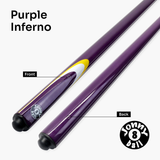 Jonny 8 Ball Inferno 2 Piece Graphite Fiberglass Cue and Case Set 9.5mm Green Layered Tip
