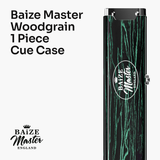 Baize Master Woodgrain 1 Piece 3 Slot Aluminium Snooker and Pool Cue Case - Holds 2 Cues + Extensions